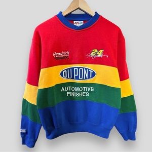 Vintage Chase Authentics Jeff Gordon NASCAR Dupont Colorblock Sweatshirt